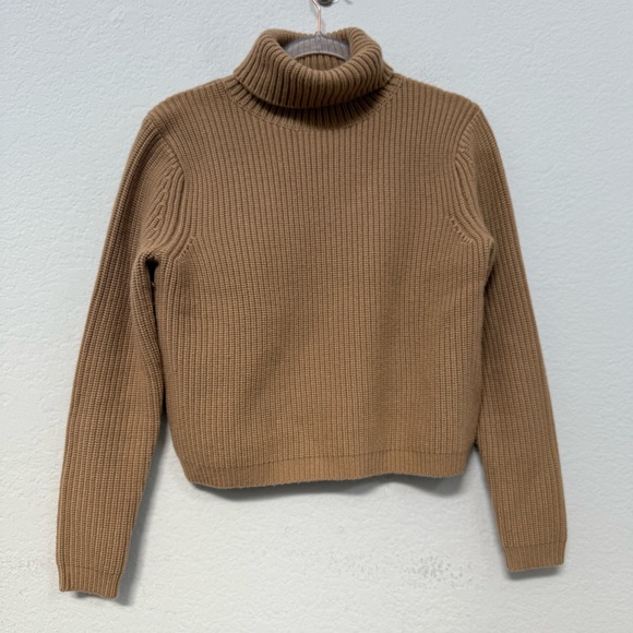 Jenni Kayne Cropped Turtleneck Camel Size XS - Picture 2 of 5